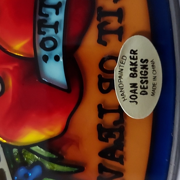 Vintage Stainglass Mothers Home Cooking Plaque w/Hanging Chain 2001. EUC - Picture 4 of 6